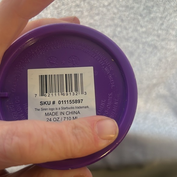 Starbucks 2024 Purple Pleated Speckled GLOW in the DARK Halloween Tumbler - Picture 6 of 7